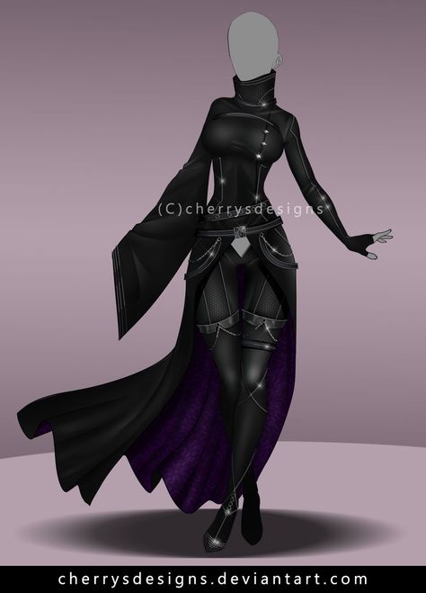 Cherrysdesigns Deviantart, Warrior Outfit, Clothing Sketches, Art Outfits, Clothing Design Sketches, Hero Costumes, Dress Sketches, Dress Drawing, Anime Dress