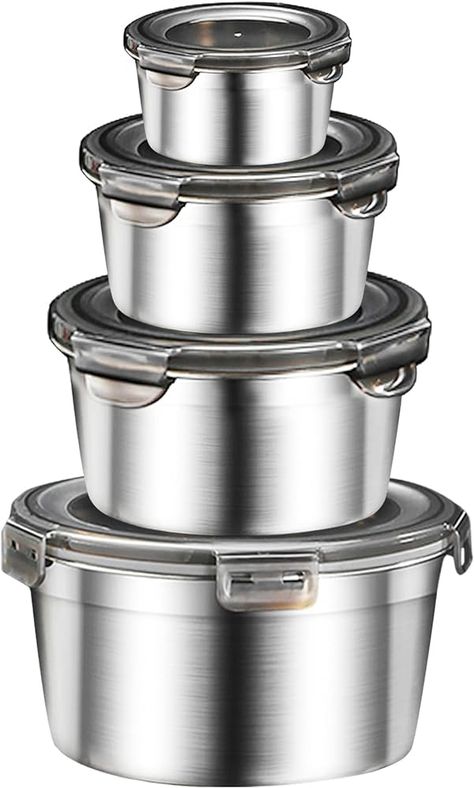 Stainless Steel Food Storage, Stainless Steel Food Containers, Coffee Storage, Food Storage Container Set, Food Storage Boxes, Food Storage Container, Airtight Food Storage Containers, Meal Prep Containers, Storage Canisters