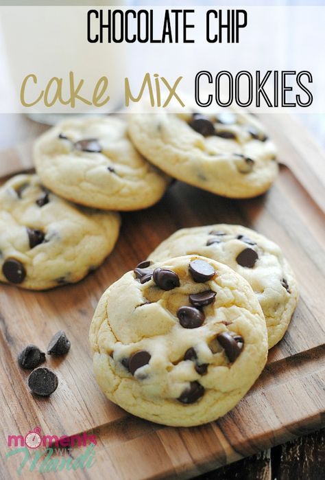 Chocolate Chip Cake Mix Cookies, Cake Mix Chocolate Chip Cookies, Chocolate Cookie Recipe, Make Chocolate Chip Cookies, Homemade Chocolate Chip Cookies, Chocolate Chip Cookie Cake, Cake Mix Cookie Recipes, Chocolate Chip Cake, Delicious Cookies