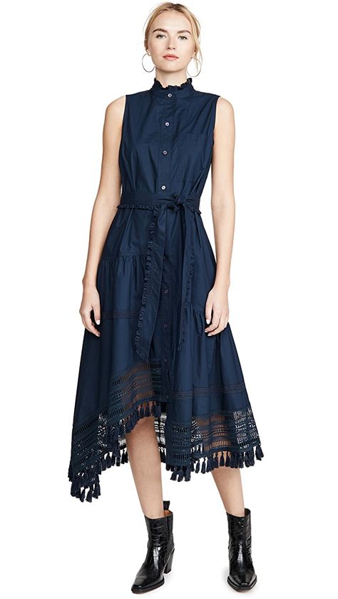 Derek Lam 10 Crosby Nerioa Dip Maxi Dress | SHOPBOP Cfda Awards, Downtown New York, Ladder Stitch, Derek Lam 10 Crosby, Ruffled Neckline, Derek Lam, Asymmetrical Design, China Fashion, Dress Fabric