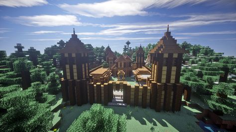 Small Wooden Castle by apromede Wooden Castle Minecraft, Minecraft Medieval Castle, Castle Minecraft, Castle Ideas, Wooden Castle, Minecraft Medieval, Swim Meet, Minecraft Tutorial, Medieval Castle