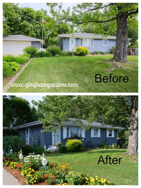 Curb Appeal Landscape, Diy Backyard Patio, Lighting Tips, Garden Makeover, Beautiful Outdoor Spaces, Front Lawn, Home Landscaping, Garden Pictures, Beautiful Flowers Garden