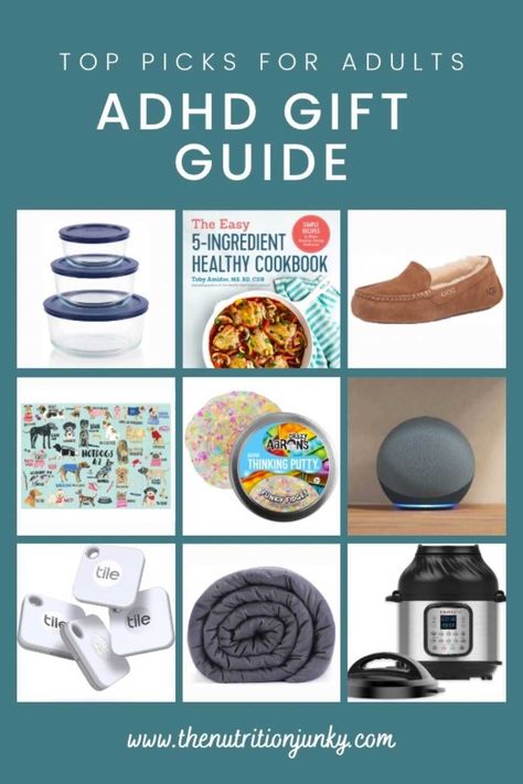 Are you shopping for a loved one with ADHD? This list of ADHD gift ideas for adults will help you brainstorm the perfect present! Gifts are at several price points and there are a number of bestsellers included! Happy shopping! Gift Ideas For Adults, Healthy Cook Books, Healthy Holiday Recipes, Healthy Holidays, Kitchen Tips, Gifts For Adults, Health Lifestyle, Nutrition Tips, Practical Gifts