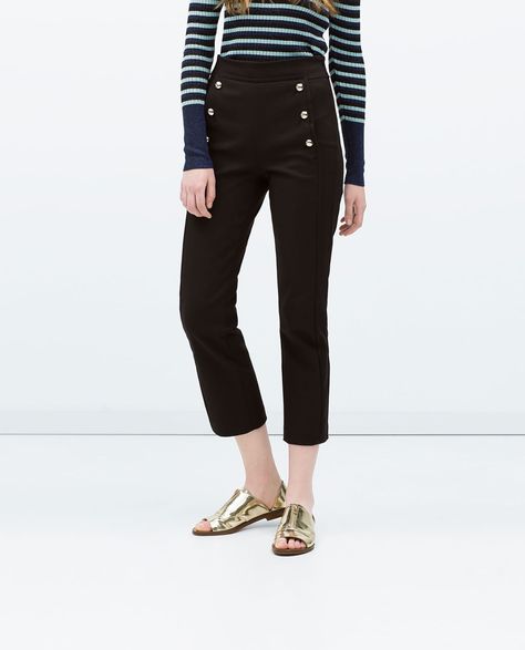 SAILOR TROUSERS from Zara Sailor Trousers, Trendy Prints, Zara Woman, Online Sale, Zara United States, Women's Trousers, Zara Women, Short Pants, Jeans Pants