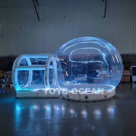 DIA 3M /10ft with LED inflatable bubble house whatsapp 0086-18925120900 sales@toys-ocean.com Inflatable Snow Globe, Bubble Dome, Ice Globes, Inflatable Tent, Bubble House, Event Ideas, Night Party, Snow Globe, Party Night