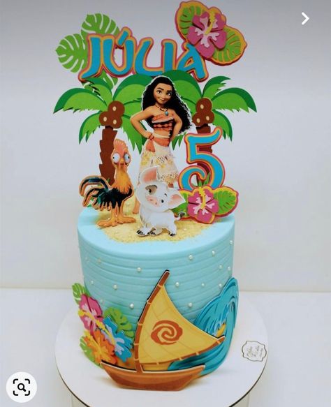 Birthday Cake Moana, Moana Birthday Party Ideas Cake, Moana Cake Ideas, Moana Birthday Cake Ideas, Mohana Cake, Moana Cake Design, Moana Theme Cake, Moana Cakes, Moana Birthday Party Cake