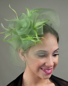 Kaykyco 5653C Olive Green Fascinator Cocktail Hat Green Fascinator, Spring Tea, Green Inspiration, Green Shop, Cocktail Hat, Cool Hats, Shop Top, Fashion Brands, Fascinator