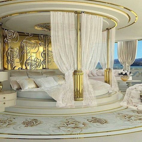 Dream Bedroom Luxury, بيوت ملكية, Bedroom Ideas Luxury, Elegant Bedroom Design, Luxury Bedroom Design, Round Beds, Luxurious Bedroom, Elegant Bedroom, Luxury Rooms