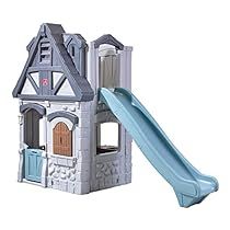 2 Story Playhouse, Playhouse Slide, Toddler Playhouse, Kids Playhouse Outdoors, Playhouse With Slide, Backyard Toys, Kids Play Set, Backyard Playhouse, Playhouse Outdoor