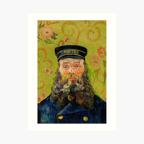 Get my art printed on awesome products. Support me at Redbubble #RBandME: https://www.redbubble.com/i/art-print/Eclectic-Van-Gogh-The-Postman-by-GloomCompany/158838392.1G4ZT?asc=u Van Gogh Prints, Vincent Willem Van Gogh, The Postman, Vincent Van Gogh Art, Van Gogh Museum, Edvard Munch, Henri Rousseau, Van Gogh Paintings, Van Gogh Art