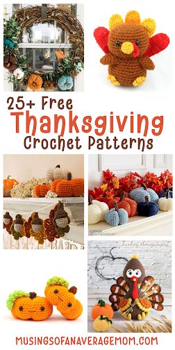 Thanksgiving Crochet Patterns, Crochet Thanksgiving, Crochet Fall Decor, Thanksgiving Crochet, Holiday Crochet Patterns, Fall Crochet Patterns, Halloween Crochet Patterns, Free Thanksgiving, Fall Patterns