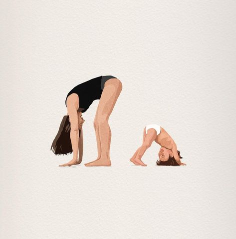 Illustration Bebe, Giselle Dekel, Mom And Baby Yoga, Yoga Baby, We Bare Bears Wallpapers, Baby Illustration, Toddler Humor, Funny Prints, Square Canvas