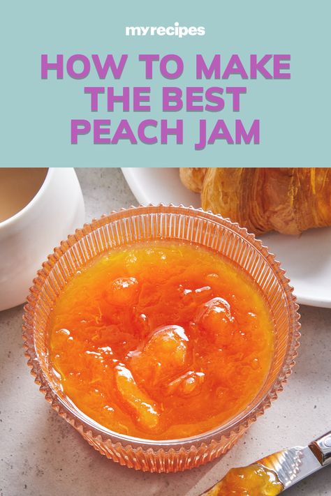 Peach Preserves Recipe, Zucchini Jam, Fresh Peach Recipes, Peach Jam Recipe, Canning Peaches, Pear Jam, Marmalade Recipe, Jam Recipes Homemade, Peach Jam