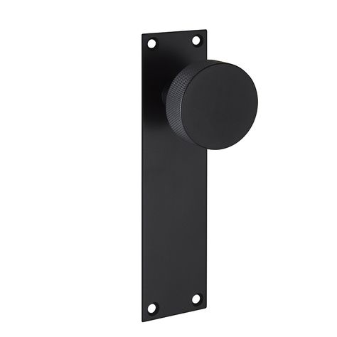 Set Matte Black Knurled Knob on Lever Latch Backplate | J70011BL | Ironmongery Experts Black Door Handles Interior, Farmhouse Finishes, Black Door Knob, Matte Black Door, Black Door Knobs, Interior Door Knobs, Door Handles Interior, Black Door Handles, Black Door