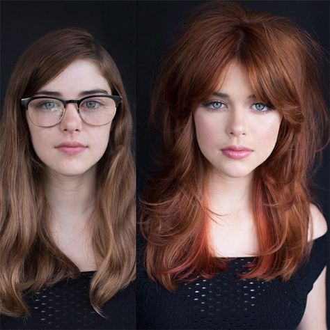 Women With Long Hair, Shag Hairstyles, Shag Haircut, Auburn Hair, Red Hair Color, Ginger Hair, Hair Transformation, Hair Today, Great Hair