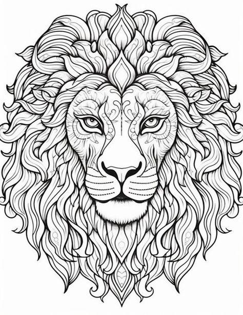 Lion Mandala Color Page (1) Digital download Coloring pages #coloringpages Coloring books #coloringbooks Coloring pages for kids #coloringpagesforkids Coloring pages for kids animals #coloringpagesforkidsanimals 1.362 Coloring Pages Mandala, Monochrome Artwork, Lion Coloring, Lion Mandala, Lion Coloring Pages, Lion Safari, Adult Coloring Books Printables, Lions Gate, Lion Painting