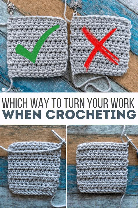 Wondering which way you should turn your work in crochet? This is something you can do to make a tidy edge with minimal effort. Crochet Turning Chain, Crochet Stitch Free Pattern, Crochet Granny Square Free Pattern, Flower Design Ideas, Granny Square Free Pattern, Crochet Travel, One Skein Crochet, Crochet Hack, Crochet Stitches Guide