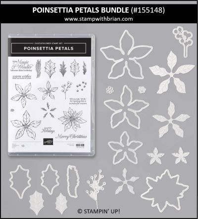 Poinsettia Petals Bundle, Stampin Up! 155148 Stampin Up Poinsettia, Stampin Up Dies, Stampin Up Stamps, Poinsettia Cards, Wedding Petals, Christmas Poinsettia, Scrapbooking Album, The Used, Christmas Stamps