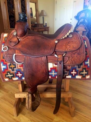 Jim Taylor Roping Saddle for Sale - For more information click on the image or see ad # 33717 on www.RanchWorldAds.com Roping Horses, Western Saddles For Sale, Ranch Horses, Saddles For Sale, Roping Saddles, Leather Checkbook Cover, Cowboy Stuff, Barrel Racing Tack, Leather Working Patterns