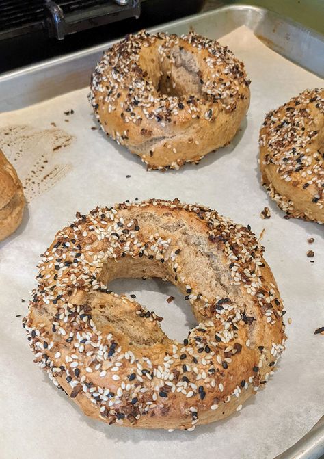 Rye Bagels, Everything Bagels, Full Energy, Bagel Toppings, Dough Starter, Brewing Coffee, Bagel Cream Cheese, Rye Flour, Bagel Recipe