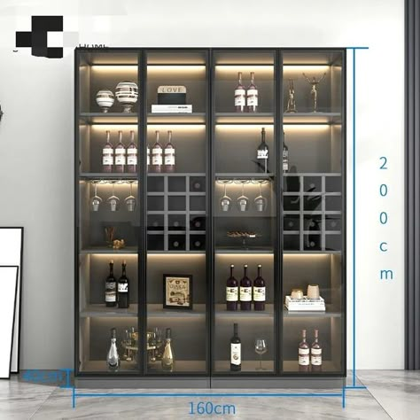 Luxury Wine Cabinet Modern Simple Living Room Cabinet Wall Cabinet Glass High-end Display Cabinet Household Small Lockers - Bar & Wine Cabinets - AliExpress Display Cabinet Design Modern Luxury, Cabinet Display Ideas Living Room, Bar Cabinet Design Luxury, Wine Wall Cabinets, Drinks Display Cabinet, Glass Wall Display Cabinet, Liquor Display Cabinet, Wine Glass Display Ideas, Display Cabinet Design Modern