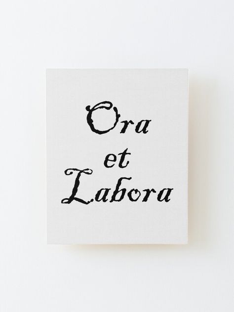 Wall-ready birch plywood print 1/4 inch (6mm) thick with rounded corners Wood grain may be visible through print Mount directly to the wall using 3M tabs Wood spacer helps print stand out 3/4 inch (2cm) from the wall. Ora et Labora is Latin for "pray and work". Ora Et Labora, Drawing Projects, Birch Plywood, Wood Print, Rounded Corners, Plywood, Wood Grain, The Wall, 4 Inch