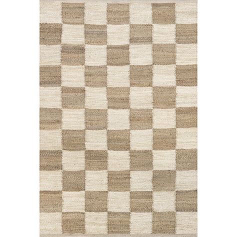 Christana Traditional Checkered Jute Area Rug Soft Jute Rugs, Rug For Dining Room, Jute Area Rug, Neutral Area Rugs, Braided Jute Rug, Jute Rugs, Rug Ivory, Jute Area Rugs, Living Room Area Rugs