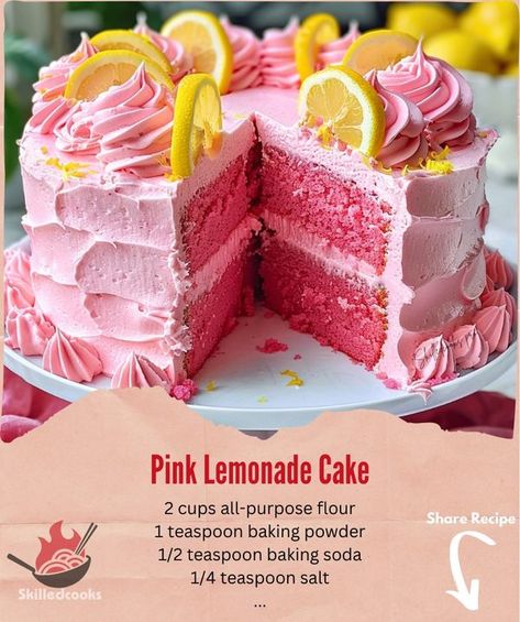 Pink Lemonade Cake, Lemonade Cake, Baking 101, Pink Lemonade, Something Special, Lemonade, Cupcake Cakes, Sweet Tooth, Cake Recipes