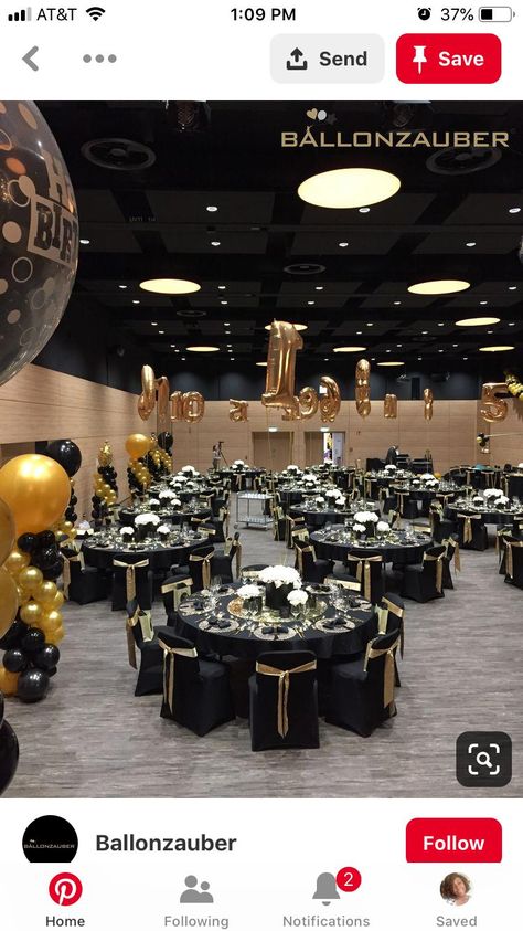 Gatsby Birthday Party, Black And Gold Party Decorations, 40th Birthday Party Decorations, 50th Birthday Party Decorations, Gatsby Themed Party, Gold Party Decorations, Mom Party, Prom Decor, 50th Party