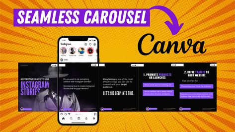 HOW TO MAKE A CONTINUOUS CAROUSEL FOR INSTAGRAM POST USING CANVA (Canva Tutorial) In this Canva tutorial, I show you how to create a seamless Instagram carousel using Canva (you can do it with both Canva free and Canva Pro). A continuous Instagram carousel allows you to create a very smooth sequence of images, in such a way that there seems to be only just one. #canvatips #canvatutorial #carouseldesign Instagram Continuous Post, Continuous Instagram Post, Instagram Carousel Post, For Instagram Post, Canva Tutorials, Carousel Post, Best Time To Post, Instagram Carousel, Canva Tips