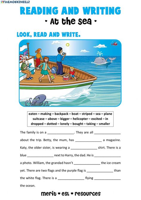 Reading And Writing Worksheets, Creative Writing For Kids, Speaking Activities English, Speech Therapy Worksheets, Writing Comprehension, Phonics Reading Passages, Picture Comprehension, First Grade Reading Comprehension, Picture Writing