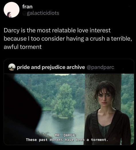 Pride And Prejudice Text Posts, Jane Austen Funny, Pride And Prejudice 2005, Jane Austen Books, Mr Darcy, Boiled Potatoes, Period Dramas, Pride And Prejudice, Text Posts