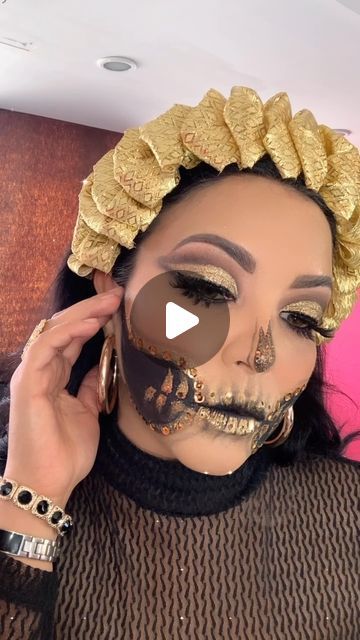 Karmen Romero on Instagram: "Makeup Catrina Glam💛✨🖤#amorporelmaquillaje #hallowenmakeup #catrinamaquillaje #catrinasglam #oaxacamakeupartist  #maquillajecatrinas #oaxaca #makeupideas #maquillajeoaxaca #halloween #hallowenmakeup" Catrina Makeup, 2021 Makeup, Instagram Makeup, Makeup Artist, Halloween, Makeup, On Instagram, Instagram, Oaxaca