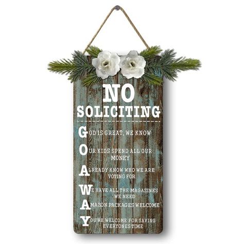 PRICES MAY VARY. ❤Proper size: This wooden sign is about 20x 40 x 0.5 cm/ 8 x 16 x 0.2 inches, which is thick enough to be the ideal size for your decor; considering the overall design, some are equipped with linen bows and lifelike plastic wreaths,can easily attract the attention of guests. ❤No fading: This wooden sign uses advanced inkjet printing technology and quality ecological pigments to make the pattern bright, vivid and not easy to fade, suitable for hanging outdoors or indoors. ❤Nice g Black Door Sign, Front Door Signs Funny, No Soliciting Sign Funny, No Soliciting Sign, Laser Crafts, No Soliciting Signs, House Funny, No Soliciting, Black Doors