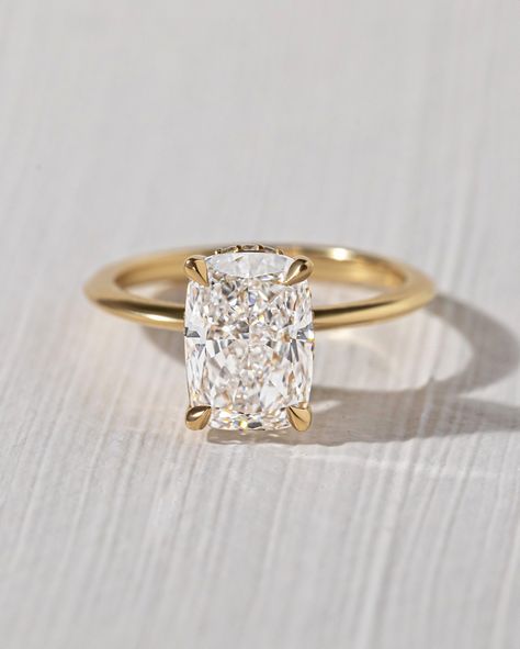 Elongated Cushion Wedding Stack, Elongated Cushion Engagement Ring With Wedding Band, Elongated Cushion Engagement Ring, Elongated Cushion Cut Engagement Ring, Traditional Cushions, Elongated Cushion Cut, Elongated Cushion, Cushion Engagement Ring, Cushion Cut Diamond