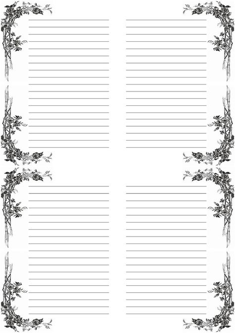 For notebook Writing Paper Printable Stationery, Free Printable Stationery, Writing Paper Printable, Stationary Paper, Wiccan Spell Book, Book Of Shadow, Printable Stationery, Bullet Journal Ideas Pages, Good Notes