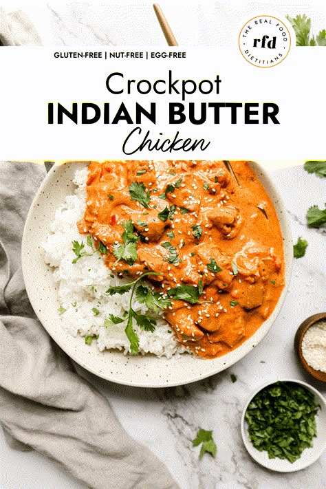 Creamy and flavorful Crockpot Butter Chicken comes together easily in your slow cooker for a satisfying Indian-inspired dinner you'll love. Butter Chicken Healthy, Butter Chicken Recipe Crockpot, Crockpot Butter Chicken, Healthy Butter Chicken Recipe, Homemade Butter Chicken, Saucy Chicken, Butter Chicken Recipe Indian, Murgh Makhani, Indian Butter Chicken