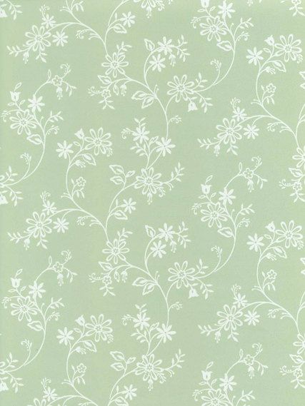 Sold By The Yard - Wallpaper Mini Trailing Floral Toil in White on Soft Light Green - Flowers, Trail, Vine - wallpaperyourworld - PF27276 *~* CURRENT SHIPPING TIMES *~* WALLPAPER: 1-2 Weeks DRAWER PULLS: 3-4 Weeks ~*~*~*~*~*~*~*~*~*~*~*~*~**~*~*~*~*~ :0) Pattern Number: PF27276 :0) Sage Green Aesthetic Photos, Green Aesthetic Photos, Wallpaper For Mom, Sage Green Lounge, Wallpaper Light Green, Light Green Flowers, Pink Flowers Invitation, Flowers Invitation, Sage Green Aesthetic