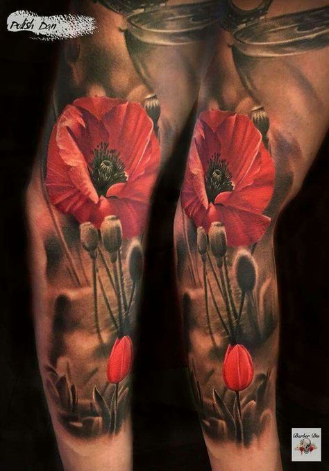 Poppy Tattoos, Tato Salib, Tato Tradisional, Tattoos For Women Small Meaningful, Poppy Flower Tattoo, Tato Paha, Poppy Tattoo, Military Tattoos, Poppies Tattoo