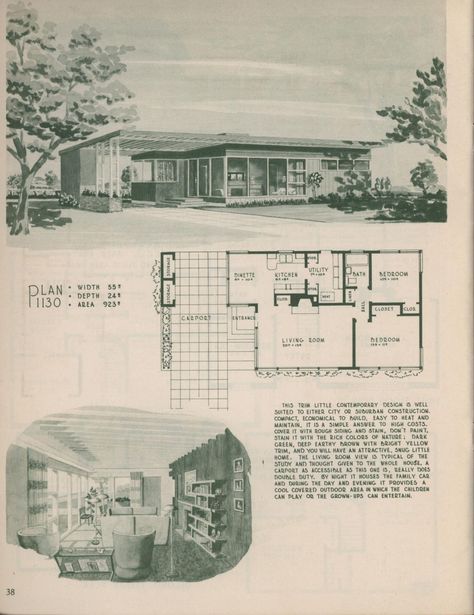 Mid Century House Plans, Sims4 Builds, Oasis Springs, Mid Century Modern House Plans, Ikea Raskog, Crown Moldings, Mcm House, Vintage House Plans, Building Plans House