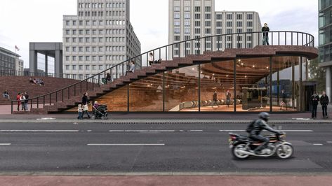 Subway Station & Urban Area – Hayri Atak Architectural Design Studio Subway Design Architecture, Subway Station Architecture, Brick Parametric, Subway Station Design, Overpass Design, Subway Station Entrance, Subway Architecture, Hybrid Architecture, Ramps Architecture