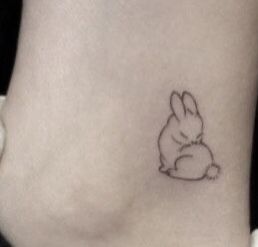 Bunny Moon Tattoo, Peep Bunny Tattoo, Bunny Tattoo, Semi Colon, Bunny Tattoos, Discreet Tattoos, Girly Tattoos, Dream Tattoos, Tat Ideas