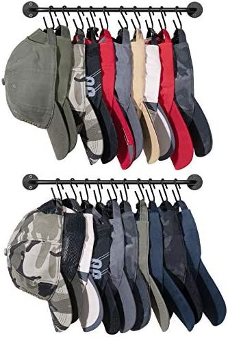 Amazon.com: Mkono Hat Rack for Wall Baseball Cap Organizer Hanger with 20 Hooks Modern Metal Hat Holder Wall-Mounted Caps Display for Closet Door Bedroom Entryroom Laundry, Set of 2,Black : Everything Else Closet Door Bedroom, Baseball Hat Storage, Diy Hat Rack, Cap Rack, Scarf Storage, Cap Organizer, Door Bedroom, Wall Hats, Cap Display