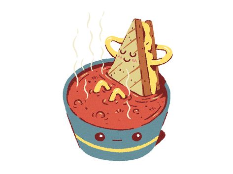 Tomato Soup by MUTI on Dribbble Painting Typography, Typography Animation, Small Victories, Diy Art Projects, 2d Character, Food Drawing, Tomato Soup, Vintage Labels, Illustration Character Design