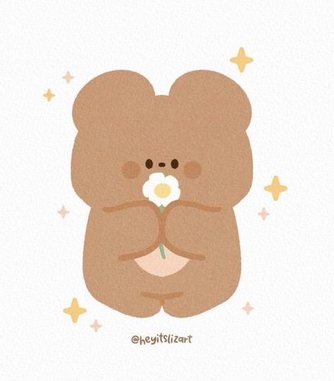 Bear Cute Drawing, Bear Kawaii, Little Drawings, Bear Drawings, Drawing Aesthetic, Cute Bunny Cartoon, Bear Cute, Cute Bear Drawings, Bear Drawing