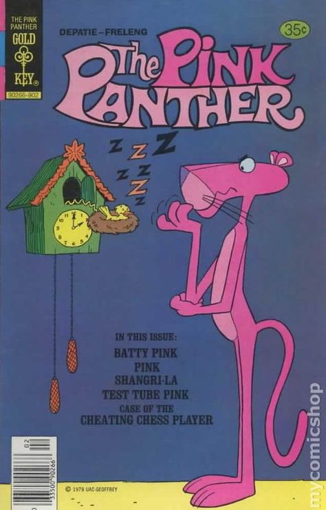 Vintage Disney Posters, Pink Panther Cartoon, The Pink Panther, Movie Poster Wall, Gold Key, Cartoon Posters, Vintage Comic Books, Pink Panther, Pinturas Disney