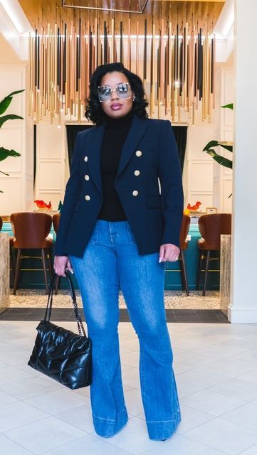 Ashley Parke - Fashion Inspo on Instagram: "✌🏾link in bio or outfit deets #veronicabeardpartner" Casual Friday Work Outfits Fall, Work Outfits Fall, Office Outfits Women Plus Size, Casual Friday Work Outfits, Jeans Outfit For Work, Office Attire Women, Outfits Gorditas, Instagram Link In Bio, Pin Search