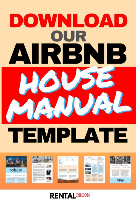 This beautiful Airbnb house manual template is easy to use... just upload your photos, and write your descriptions.  Print, laminate and you're done! Airbnb House Manual, Airbnb Templates, Airbnb Marketing, Beautiful Airbnb, Property Investing, Manual Template, Vacation Rental Host, Airbnb Ideas, Rental Ideas