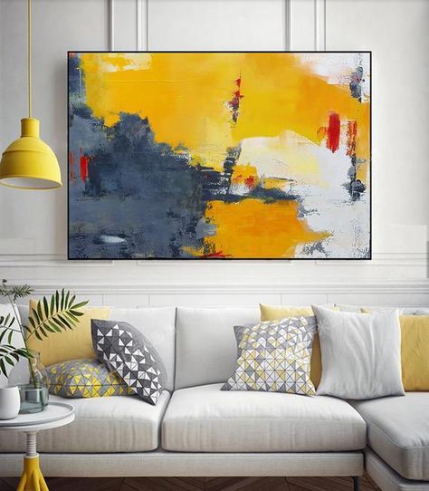 Yellow Abstract Painting,Gray Abstract Art,White Abstract Painting,Large Wall Art Canvas Painting,Ye Yellow Acrylics, Yellow Paintings, Gray Abstract Art, Yellow Abstract Painting, Blue Art Painting, Red Abstract Painting, Unicorn Painting, White Abstract Painting, Pink Abstract Painting