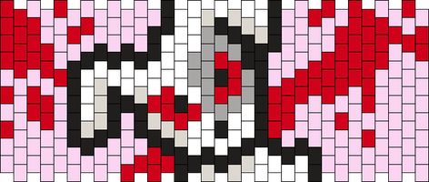 Kandi Flat Panel Pattern, Cuff Pattern Kandi, Fnaf Kandi Pattern, Kandi Kid Outfit, Fnaf Kandi, Kandi Projects, Fnaf Vanny, Kandi Mask, Kandi Cuff Patterns